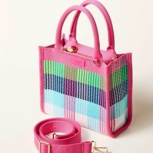 Vibrant Pink Plaid Cross body Bag